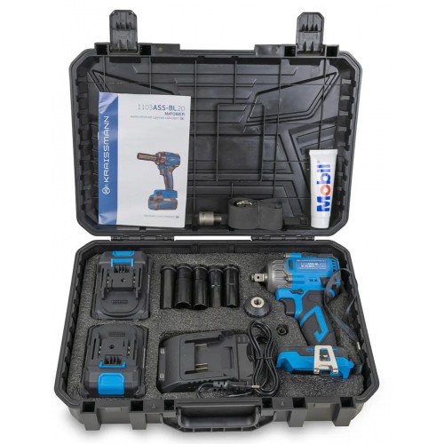 Акумуляторный ударный гайковерт Kraissmann 103 ASS-BL 20/2 MP