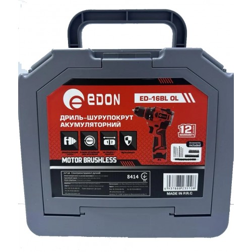 Шуруповерт аккумуляторный Edon ED-16BL OL