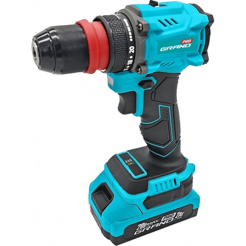 Шуруповерт аккумуляторный Grand ДА-20/2 DFR BL Pro (Бесщеточный, съемный патрон)